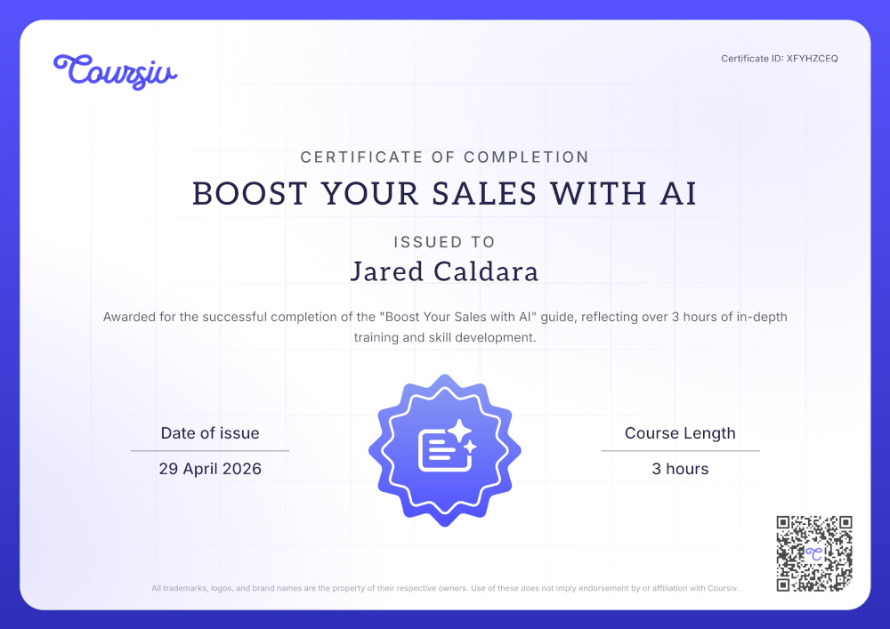Jared Caldara, Boost Sales with AI