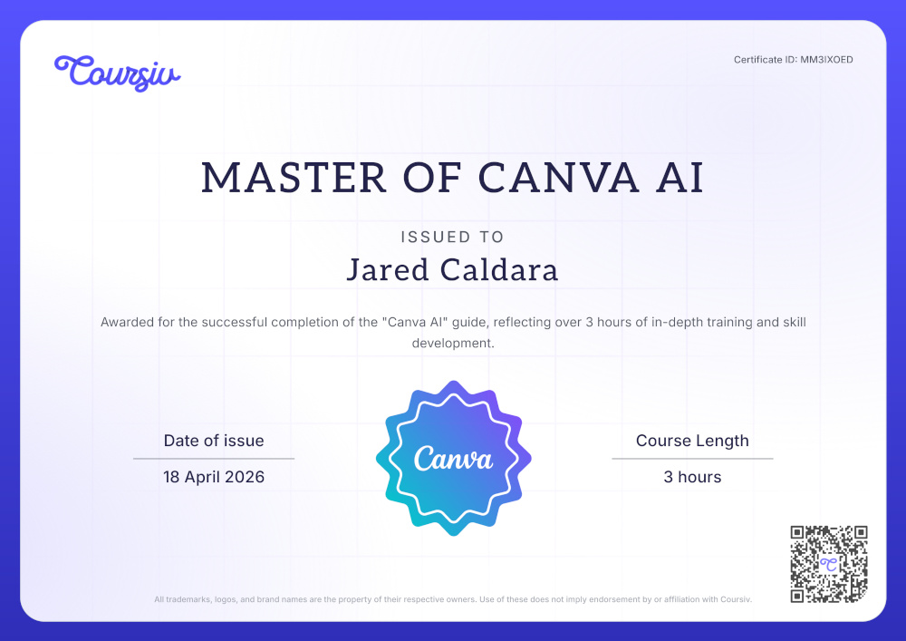 Jared Caldara, Master of Canva AI