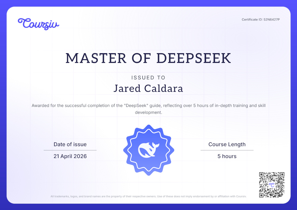 Jared Caldara, Master of DeepSeek