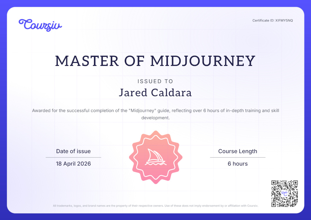Jared Caldara, Certified Master of Midjourney