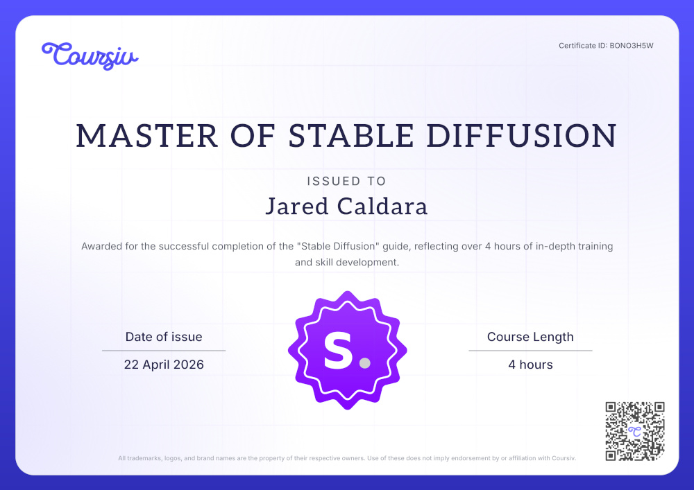 Jared Caldara, Master of Stable Diffusion