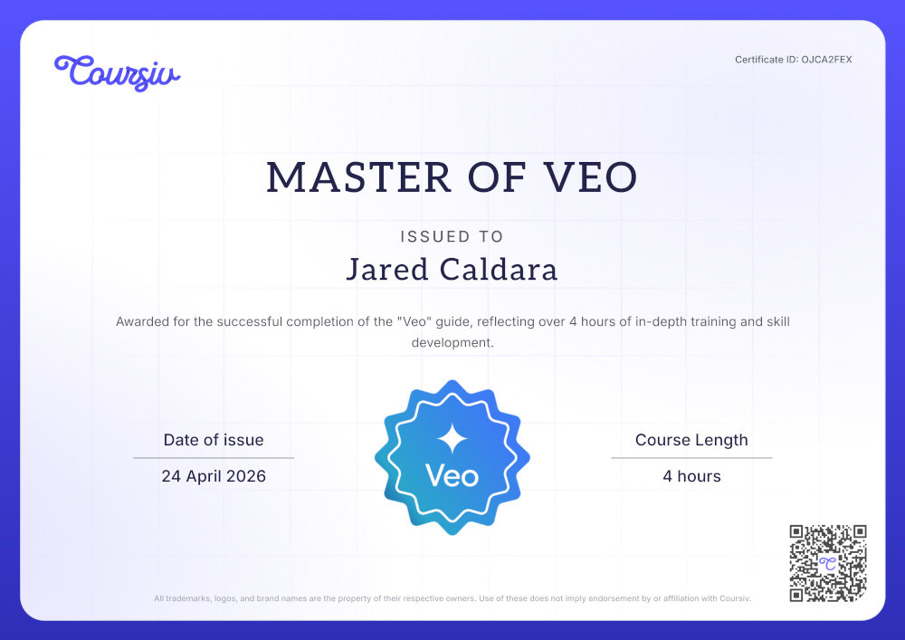 Jared Caldara, Master of Veo